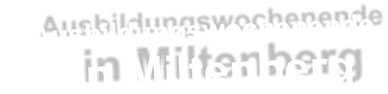 Ausbildungswochenende          in Miltenberg
